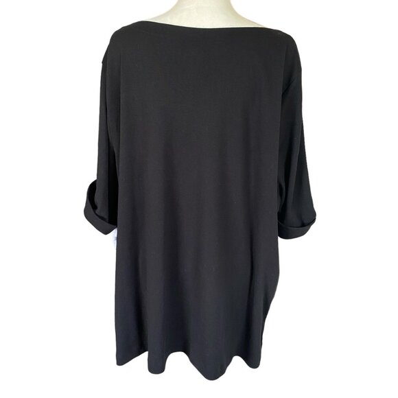 Hasting & Smith women's 3X black short sleeve stretchy pullover top NWT - Picture 4 of 9